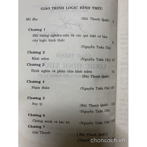 Giáo trình Logic hình thức (dùng cho sinh viên khoa luật)
