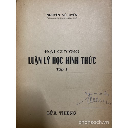 Đại cương luận lý học hình thức (tập 1)