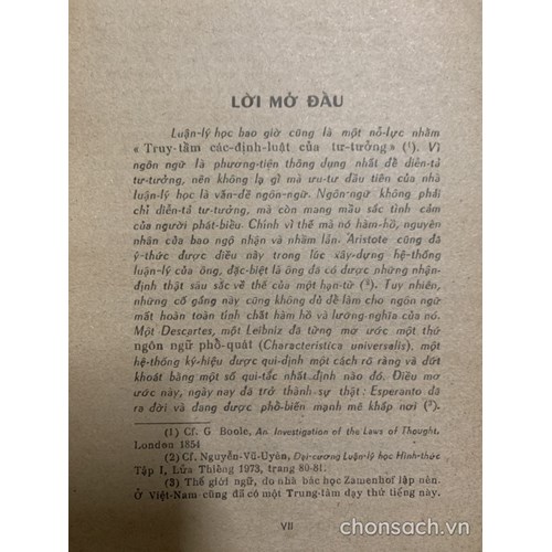 Đại cương luận lý học hình thức - luận lý toán học (tập 2)