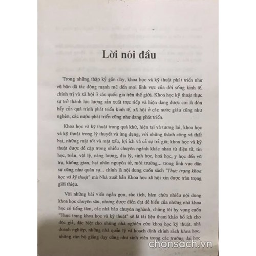 Thực trạng Khoa học và Kỹ thuật 