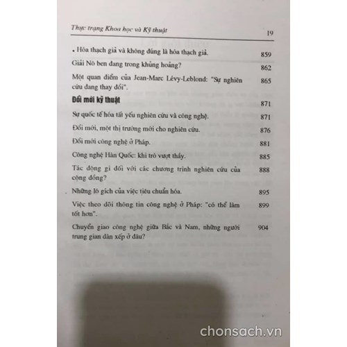 Thực trạng Khoa học và Kỹ thuật 