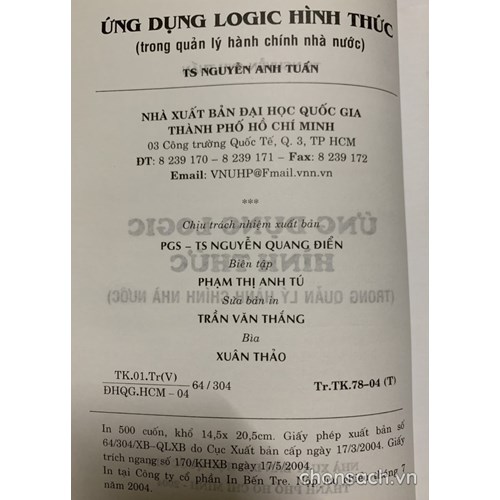 Ứng dụng Logic hình thức 