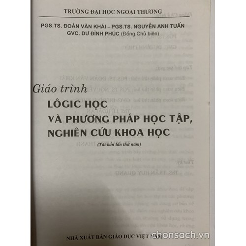 Logic học và phương pháp học tập, nghiên cứu khoa học 