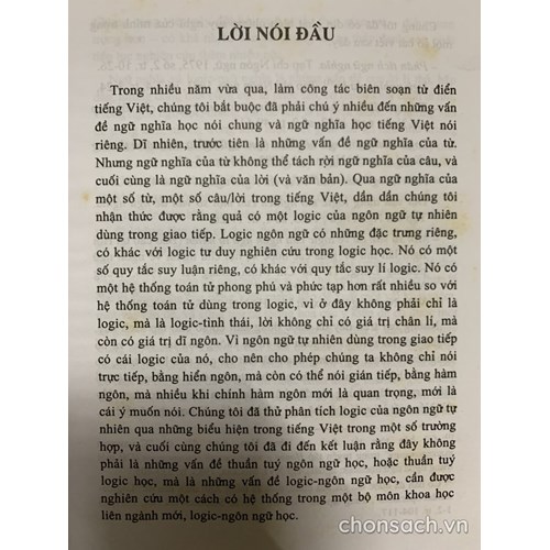 Logic - Ngôn ngữ học (in lần hai)