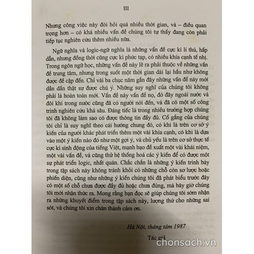 Logic - Ngôn ngữ học (in lần hai)