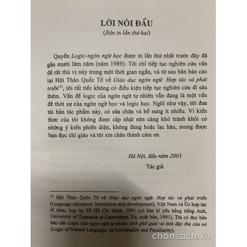 Logic - Ngôn ngữ học (in lần hai)