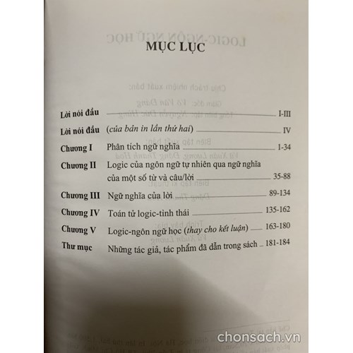 Logic - Ngôn ngữ học (in lần hai)