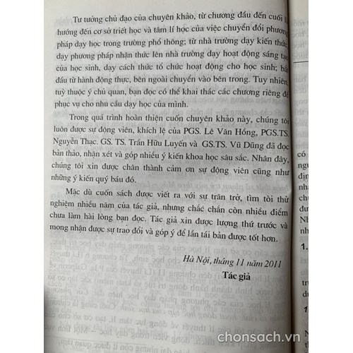 Cơ sở triết học và tâm lý học của đổi mới phương pháp dạy học trong trường phổ thông 