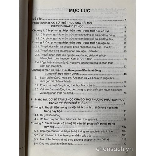Cơ sở triết học và tâm lý học của đổi mới phương pháp dạy học trong trường phổ thông 