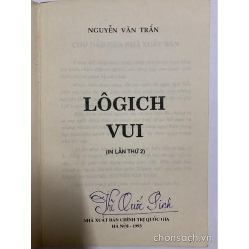 Lôgích vui (in lần thứ 2)