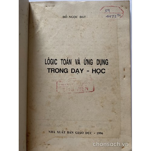 Logic toán và ứng dụng trong dạy - học 