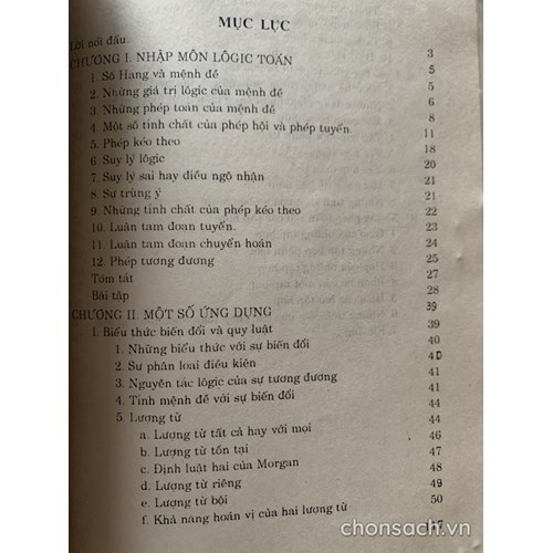 Logic toán và ứng dụng trong dạy - học 