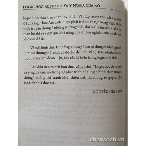 Logic học Aristotle và ý nghĩa của nó trong sự phát triển của logic hình thức truyền thống 