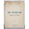 Triết văn trích dịch- Luận lý học 