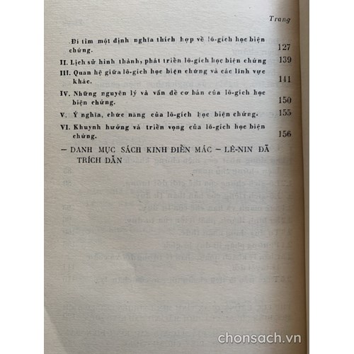 C.Mác, Ph.Ăng-ghen, V.I.Lê-nin bàn về Lô-gích học biện chứng 