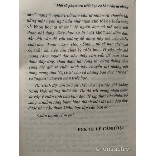 Một số phạm trù triết học cơ bản của tự nhiên 