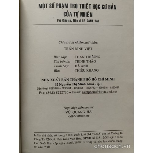 Một số phạm trù triết học cơ bản của tự nhiên 