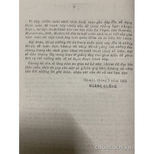 Mấy vấn đề logic trong giảng dạy toán học 