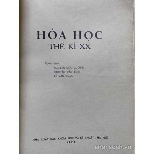 Hoá học thế kỷ XX 