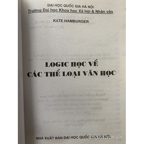 Logic học về các thể loại văn học 