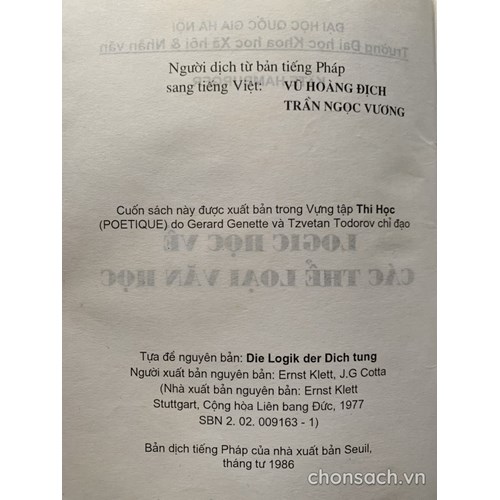Logic học về các thể loại văn học 
