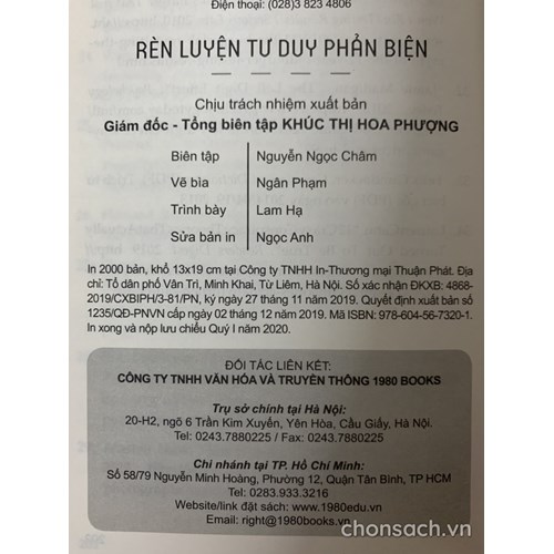 Rèn luyện tư duy phản biện 