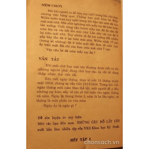 Những câu đố lắt léo (tập 1)