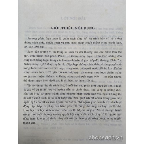 Phương pháp biện luận - Thuật hùng biện 