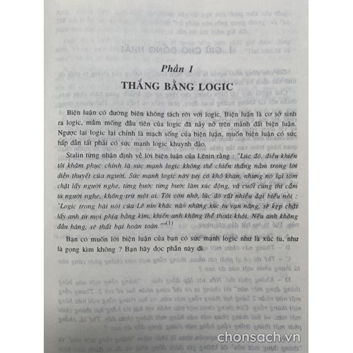 Phương pháp biện luận - Thuật hùng biện 