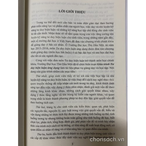 Tư duy biện luận ứng dụng 