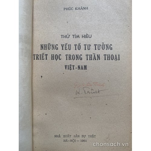 Thử tìm hiểu những yếu tố tư tưởng triết học trong thần thoại Việt Nam 