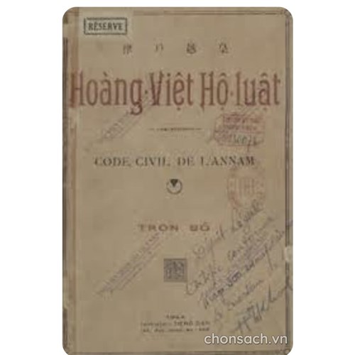 Hoàng Việt hộ luật (gọi tắt là Bộ Dân luật Trung kỳ) ban hành ngày 21/10/1936