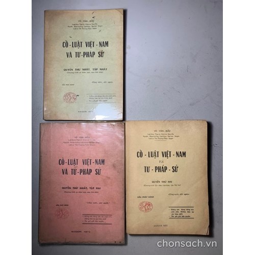 Cổ luật Việt Nam và tư pháp sử (bộ 3 quyển)