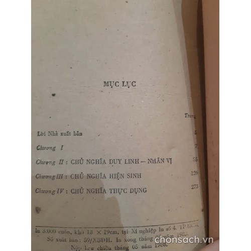 Mấy trào lưu triết học phương Tây