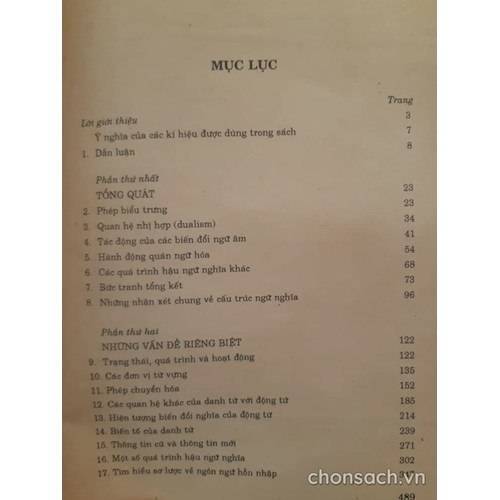 Ý nghĩa và cấu trúc của ngôn ngữ 