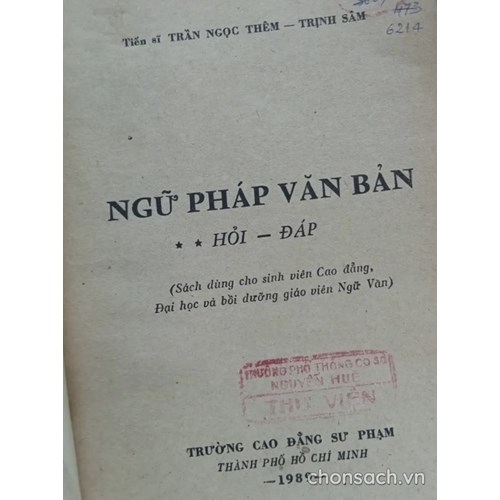 Ngữ pháp văn bản - Hỏi đáp 
