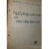 Ngữ pháp văn bản và việc dạy làm văn 